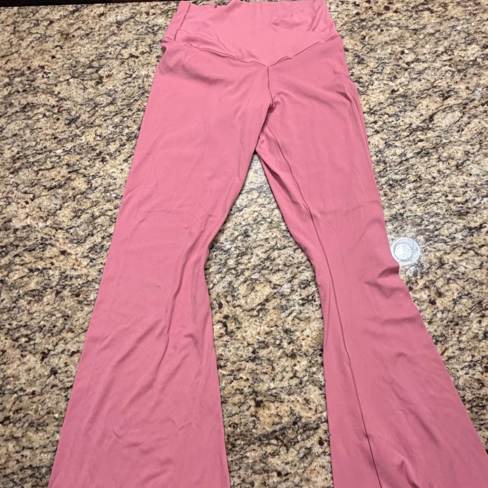 OFFLINE by Aerie Real Me High Waisted Crossover Flare Leggings Pink XL v
